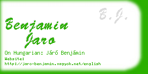 benjamin jaro business card